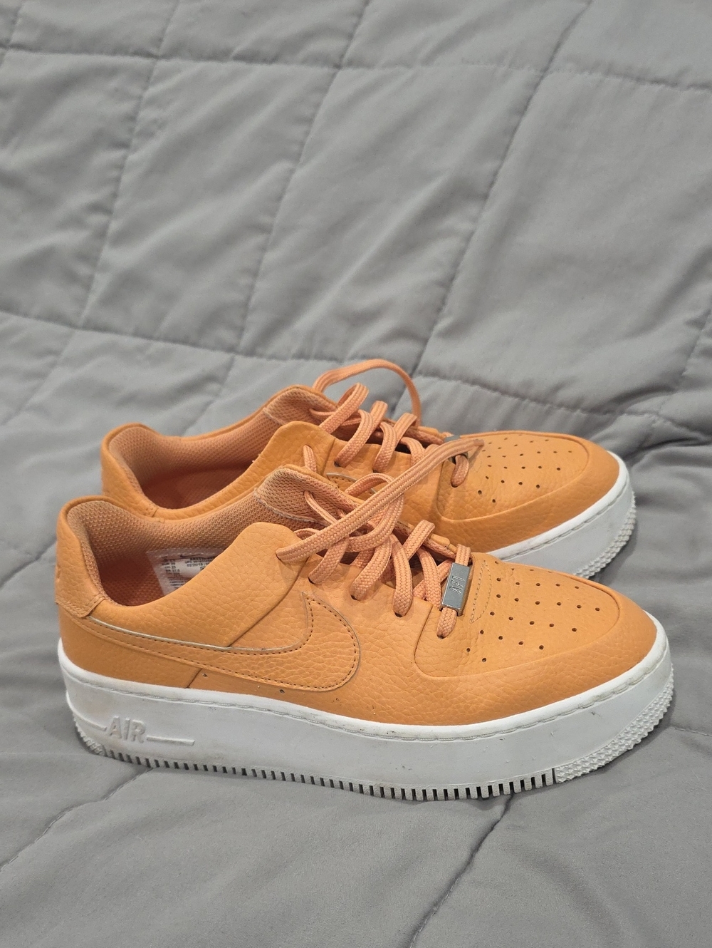 Nike Women’s Peach Orange Low-Top Platform Sneakers